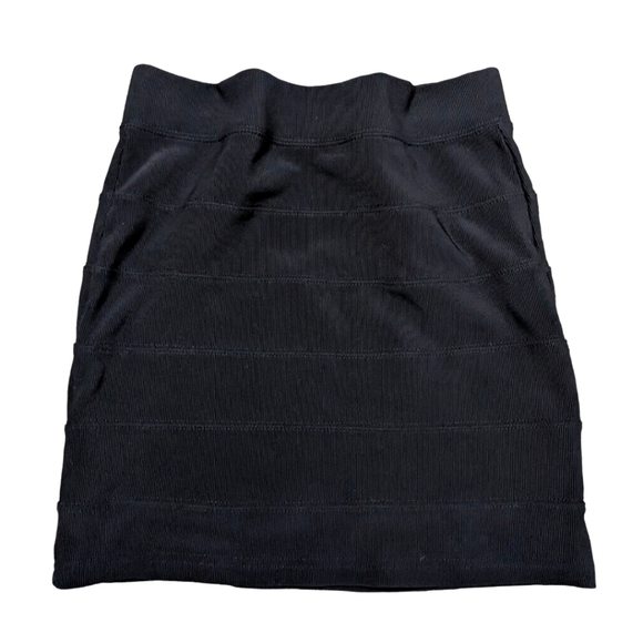 (2/$25) F21 ribbed bodycon bandage miniskirt black - Picture 1 of 10